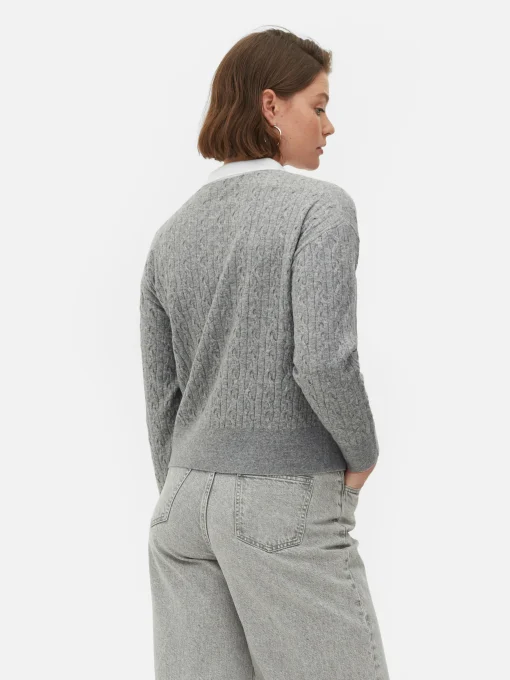 Collared Cable Knit Sweater