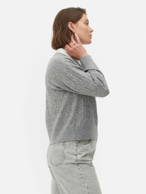 Collared Cable Knit Sweater