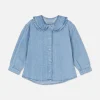 Collared Denim Blouse