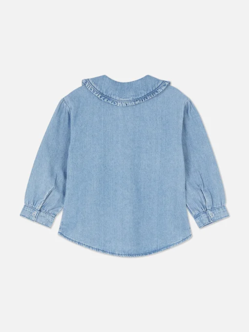 Collared Denim Blouse