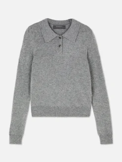 Collared Long Sleeve Knit Top