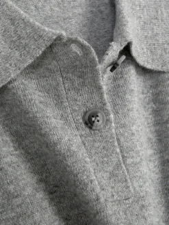 Collared Long Sleeve Knit Top