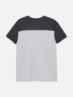 Color Block Mesh T-Shirt