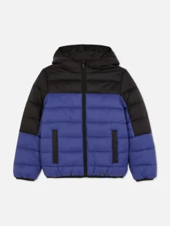 Color Block Puffer Jacket