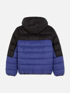 Color Block Puffer Jacket