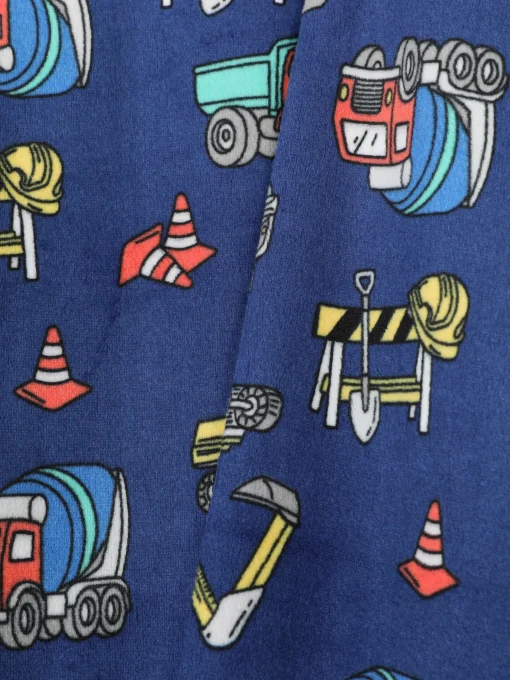 Construction Velour Long Pajamas