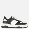 Contrast Panel Lace-Up Sneakers