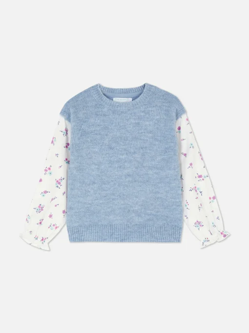 Contrast Sleeve Pullover