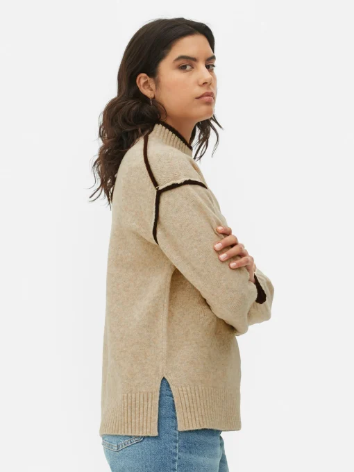 Contrast Stitch Sweater