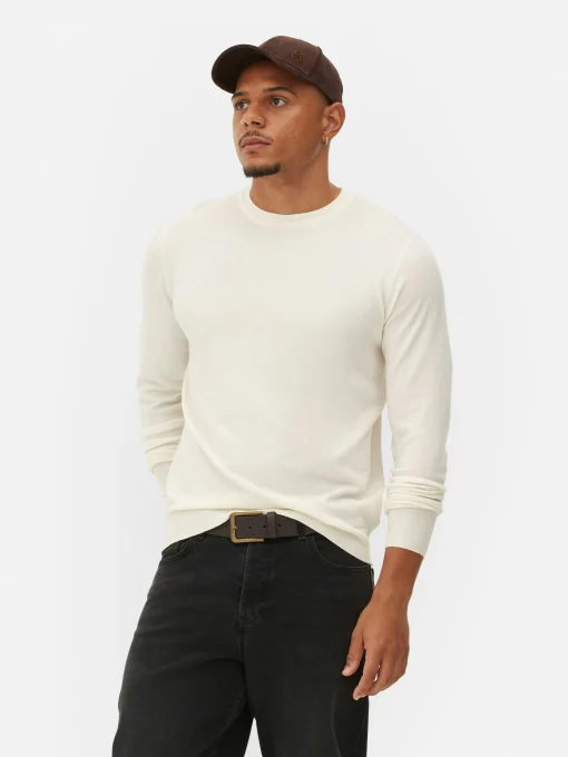 Crew Neck Fine Knit Sweater