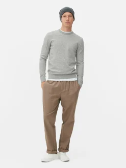 Crew Neck Fine Knit Sweater