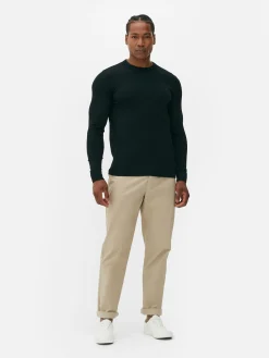 Crew Neck Fine Knit Sweater
