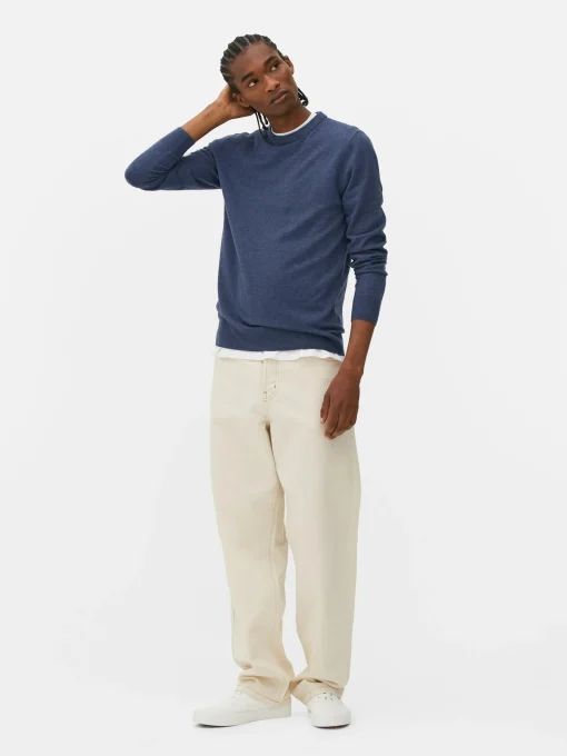 Crew Neck Fine Knit Sweater