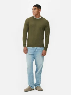Crew Neck Fine Knit Sweater
