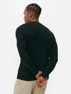 Crew Neck Fine Knit Sweater