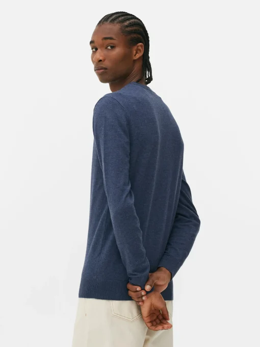 Crew Neck Fine Knit Sweater