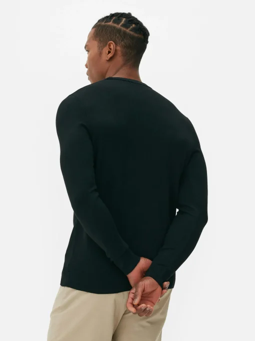 Crew Neck Fine Knit Sweater