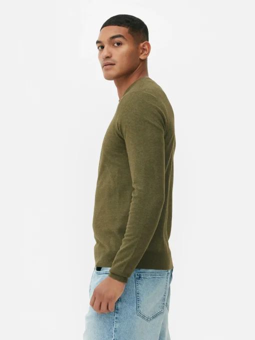 Crew Neck Fine Knit Sweater