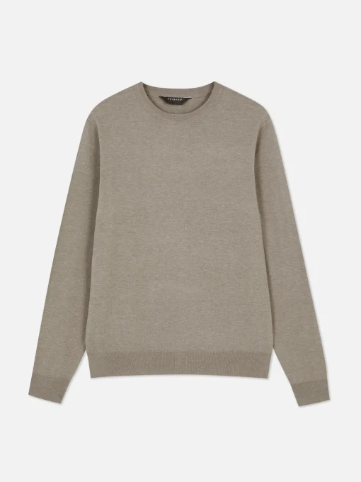 Crew Neck Fine Knit Sweater