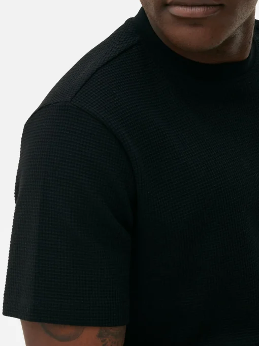 Crew Neck Waffle T-Shirt