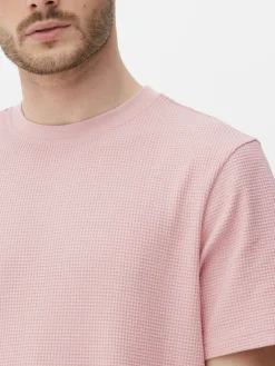 Crew Neck Waffle T-Shirt
