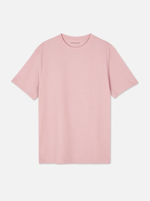 Crew Neck Waffle T-Shirt