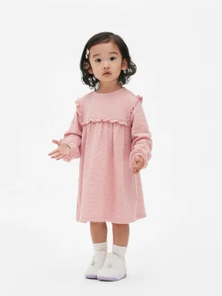 Crinkled Ruffle Dress