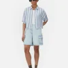 Cropped Boxy Short Sleeve Shirt
