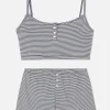Cropped Cami And Shorts Pajama Set
