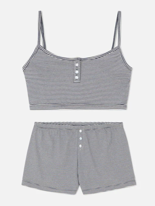 Cropped Cami And Shorts Pajama Set