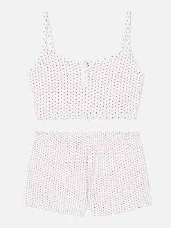 Cropped Cami And Shorts Pajama Set