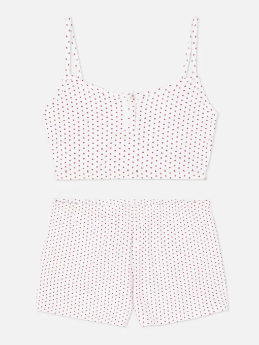 Cropped Cami And Shorts Pajama Set