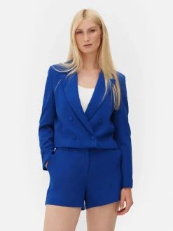 Cropped Double-Breasted Blazer