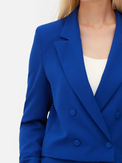 Cropped Double-Breasted Blazer