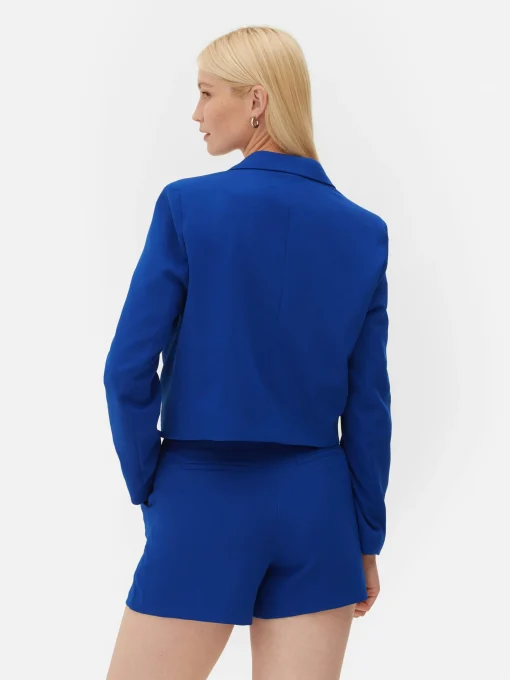 Cropped Double-Breasted Blazer