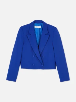 Cropped Double-Breasted Blazer