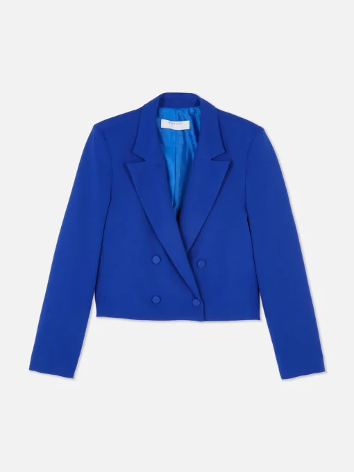 Cropped Double-Breasted Blazer