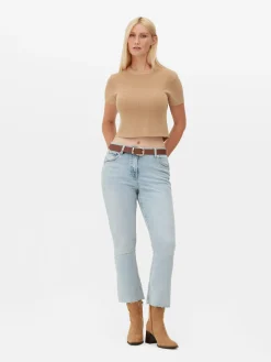 Cropped Flared Jeans