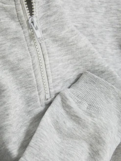 Cropped Funnel Neck Sweatshirt