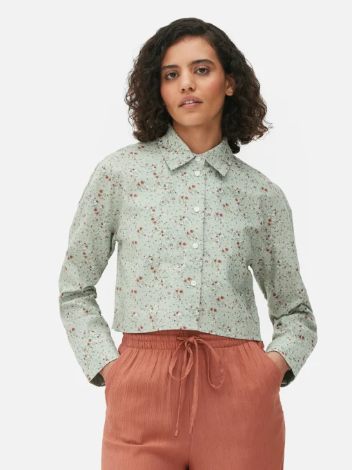 Cropped Oxford Shirt
