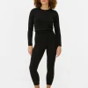 Cropped Velvet Plush Lined Leggings