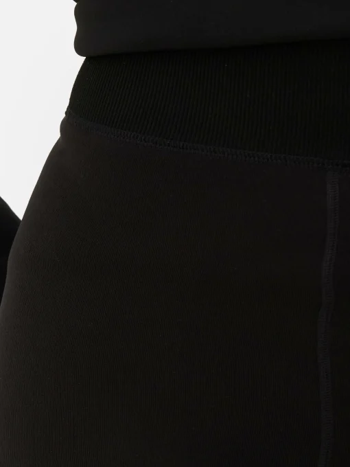 Cropped Velvet Plush Lined Leggings
