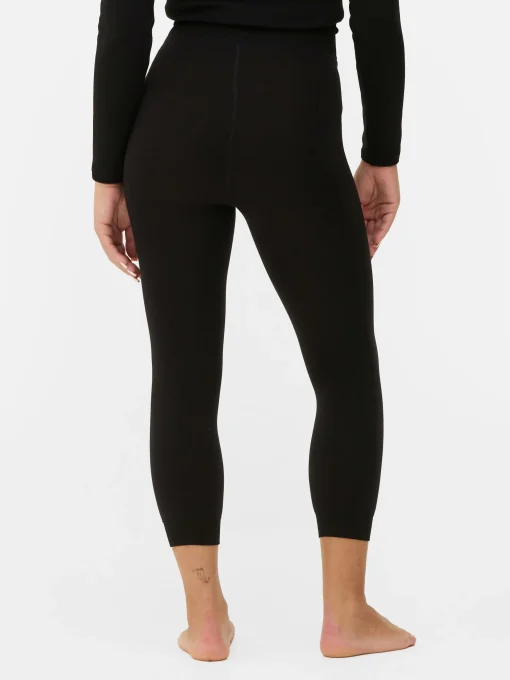 Cropped Velvet Plush Lined Leggings