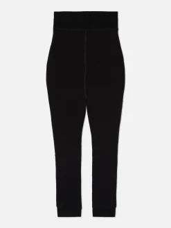 Cropped Velvet Plush Lined Leggings