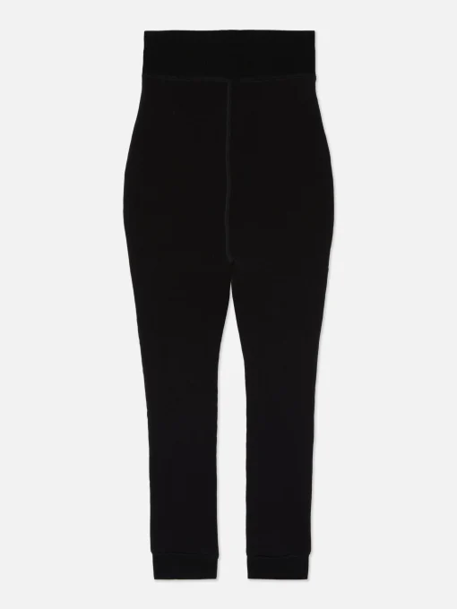 Cropped Velvet Plush Lined Leggings