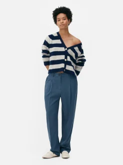 Cropped V-Neck Cardigan