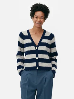 Cropped V-Neck Cardigan