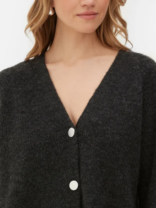 Cropped V-Neck Cardigan