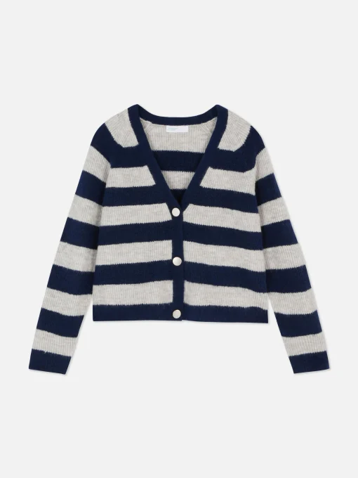 Cropped V-Neck Cardigan