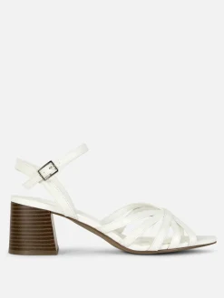 Cross Strap Heeled Sandals